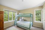 The Third Floor Guest Bedroom Includes a Twin Bunk, Full Bunk and Pull-Out Twin Trundle Bed